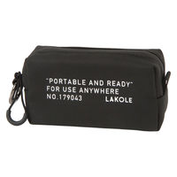 ポーチ　撥水 WRミニスクエアポーチ ブラック LAKOLE/ラコレ