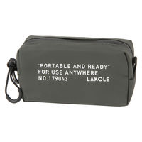 ポーチ　撥水 WRミニスクエアポーチ カーキ LAKOLE/ラコレ