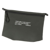 ポーチ　撥水 WRフラットポーチ カーキ LAKOLE/ラコレ