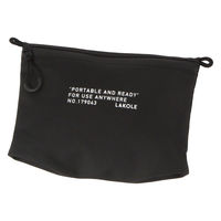 ポーチ　撥水 WRフラットポーチ ブラック LAKOLE/ラコレ