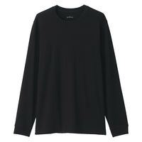 無印良品 メンズ 紳士 あったか綿 厚手 クルーネック長袖Ｔシャツ 紳士ＸＬ 黒 良品計画
