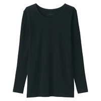 無印良品 レディース 婦人 あったか綿 クルーネック長袖Ｔシャツ 婦人Ｓ 黒 良品計画