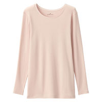 無印良品 レディース 婦人 あったか綿 クルーネック長袖Ｔシャツ 婦人Ｍ ライトベージュ 良品計画