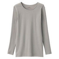 無印良品 レディース 婦人 あったか綿 クルーネック長袖Ｔシャツ 婦人Ｓ グレイッシュブラウン 良品計画