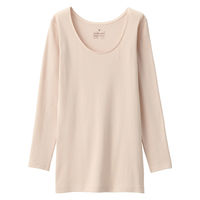良品計画 無印良品 レディース 婦人 あったか綿 Uネック八分袖Tシャツ 婦人