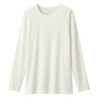無印良品 レディース 婦人 あったか綿 厚手 クルーネック長袖Ｔシャツ 婦人Ｓ オフ白 良品計画