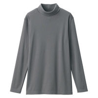 無印良品 レディース 婦人 あったか綿 厚手 タートルネック長袖Ｔシャツ 婦人Ｓ ミディアムグレー 良品計画