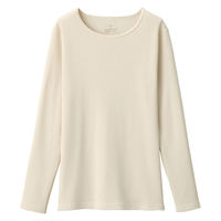 無印良品 レディース 婦人 あったか綿 ウールクルーネック長袖Ｔシャツ 婦人Ｓ アイボリー 良品計画