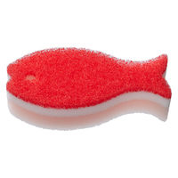 おさかなスポンジ レッド 1個 マーナ