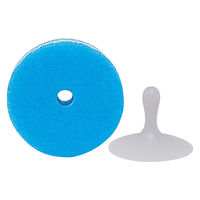 ポコ（POCO）キッチンスポンジ マル吸盤付 ブルー 1個 マーナ