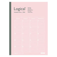 【アウトレット】【2026年度版手帳】ナカバヤシ ロジカルダイアリー月間ノートタイプA B5 ピンク NSーB502ー26AP 1冊