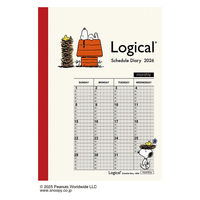 【アウトレット】【2026年度版手帳】ナカバヤシ ロジカルダイアリー月間ノートタイプP B6 ピーナツ1 NSーB602ー26PA1 1冊