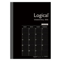 【アウトレット】【2026年度版手帳】ナカバヤシ ロジカルダイアリー月間ノートタイプB A5 ブラック NSーA502ー26BD 1冊