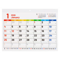 【アウトレット】【2026年度版カレンダー】ナカバヤシ 壁掛けカレンダー文字月表ＳＣ A3横 COCーCLHーA3YSー26 1冊