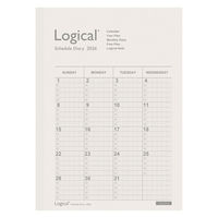 【アウトレット】【2026年度版手帳】ナカバヤシ ロジカルダイアリー月間ノートタイプA B5 ホワイト NSーB502ー26AW 1冊