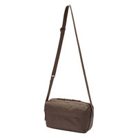 無印良品 背面ポケット付き 撥水ショルダーバッグ ダークモカブラウン タテ１７×ヨコ２８×マチ６ｃｍ 良品計画