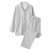 無印良品 レディース 婦人 脇に縫い目のない フランネル長袖パジャマ 婦人Ｍ グレー 良品計画