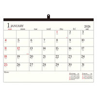 【2026年度版カレンダー】新日本カレンダー A2壁掛 シンプル EDCー4711 1冊