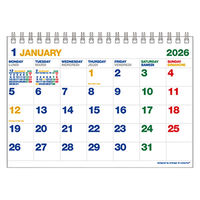 【2026年度版カレンダー】新日本カレンダー B6卓上 ビジブル EDCー4813 1冊