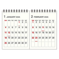 【2026年度版カレンダー】新日本カレンダー B7×2卓上 アイボリー EDCー4832 1冊