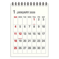 【2026年度版カレンダー】新日本カレンダー A6卓上 アイボリー EDCー4822 1冊
