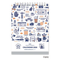 【アウトレット】【2026年度版カレンダー】新日本カレンダー eric 卓上 4200 1冊