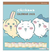 【2026年度版カレンダー】サンスター文具 ウォールカレンダースクエア　ちいかわ S8521395 1個