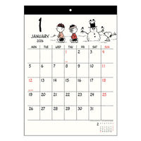 【アウトレット】【2026年度版カレンダー】サンスター文具 ウォールカレンダーシンプル　スヌーピー S8521441 1個