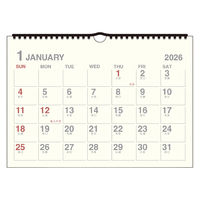 【アウトレット】【2026年度版カレンダー】アートプリントジャパン 26CL/008 DAYSTATION A4壁掛け（アイボリー） 1冊