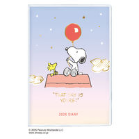 【2026年度版手帳】アートプリントジャパン 26D/M100 B7変形マンスリーピーナッツ ミニ／バルーン 1冊