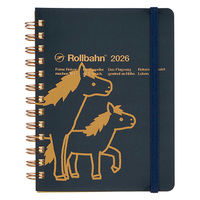 【2026年度版手帳】DELFONICS（デルフォニックス） ロルバーンダイアリーポニーM ブラック 160024105 1冊