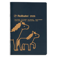【2026年度版手帳】DELFONICS（デルフォニックス） ロルバーンノートダイアリーポニーB6 ブラック 160083105 1冊