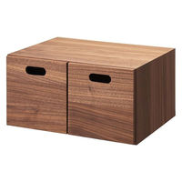 MUJI 無印良品 スタッキングシェルフセット・３段×２列・ウォールナット材 スタッキングシェルフセット・5段×2列・ウォールナット材