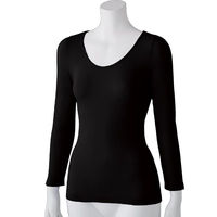 ディーエーピー のびのびラクラク長袖インナー ブラック M~L W0180038021 1枚（直送品）