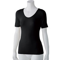 ディーエーピー のびのびラクラク半袖インナー ブラック L~LL W0180038922 1枚（直送品）