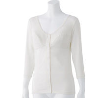 ディーエーピー カップ付7分袖ワンタッチインナー ホワイト L W018006322 1枚（直送品）