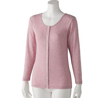 ディーエーピー フライス杢長袖ホックインナー チェリー L W01975252 1枚（直送品）