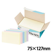 アスクル はたらく ふせん 付箋 大判 75×127mm 5色アソート 1セット（1パック（5冊入）×2） オリジナル