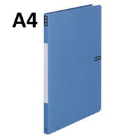 アスクル　Z式パンチレスファイル　A4タテ　背幅15mm　ブルー　青　レバーファイル　シブイロ オリジナル（わけあり品）
