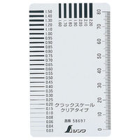シンワ測定 クラックスケール クリアタイプ 58697 1個（わけあり品）