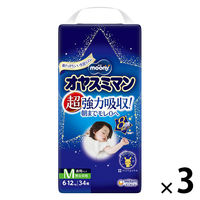 ムーニー オヤスミマン おむつ パンツ 男女共用 Ｍサイズ（6kg～12kg）1セット（34枚入×3パック）ユニ・チャーム