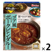 ハウス食品 地球のカレー ゴア風ポークビンダルー 中辛 150g 1セット（1個×2）レンジ対応 レトルト