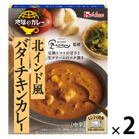 ハウス食品 地球のカレー 北インド風バターチキンカレー 中辛 180g 1セット（1個×2）レンジ対応 レトルト