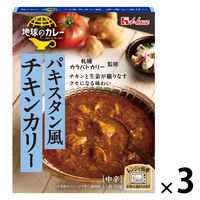 ハウス食品 地球のカレー パキスタン風チキンカリー 中辛 150g 1セット（1個×3）レンジ対応 レトルト