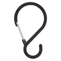 アーテック Sフックカラビナ 大 ブラック 46796 1セット(1個×3)（直送品）