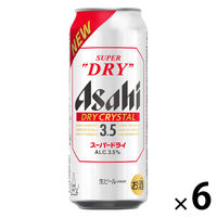 ビール アサヒ スーパードライ ドライクリスタル 缶 500ml 6本