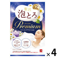 お湯物語 贅沢泡とろ プレミアム 入浴料 泡風呂 スリーピングアロマの香り 40g 1セット（1個×4） 牛乳石鹸共進社