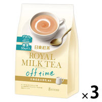 三井農林 日東紅茶 ロイヤルミルクティーオフタイム 1セット(1袋(8本入)×3) 粉末飲料 インスタント 個包装