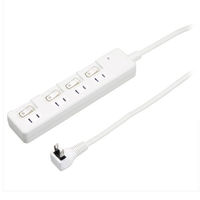 ヤザワコーポレーション 雷ガード付4個口節電タップ5mホワイト H8KS445WH 1個