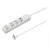 ヤザワコーポレーション 雷ガード付4個口節電タップ1mホワイト H4BKS441WH 1個